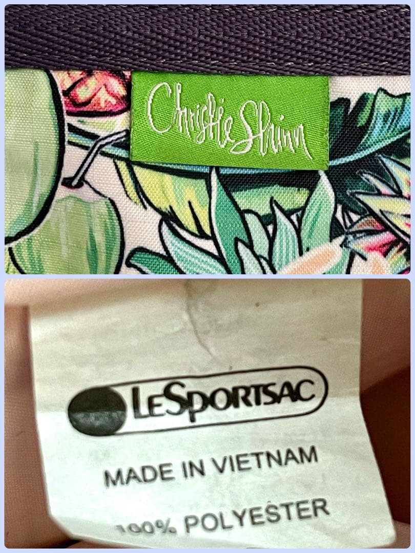 ハワイ限定 クリスティシン.コラボ アロハマーケット柄 ラージボストン