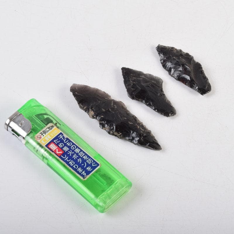 石器時代 黒曜石 矢尻 3点 時代箱付 N 9169
