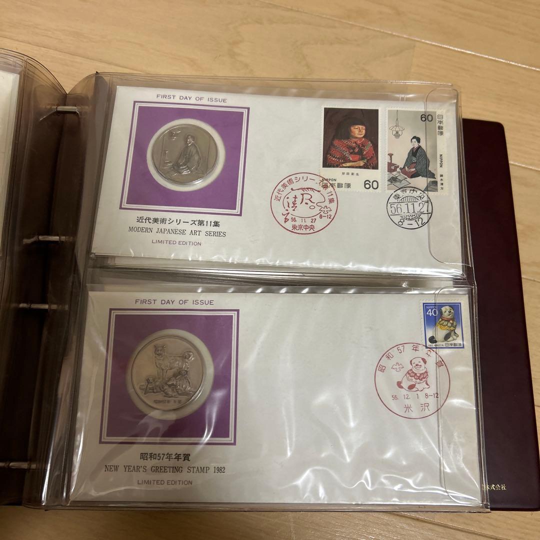 昭和56年度日本切手初日カバーメダルコレクション 純銀コイン24枚