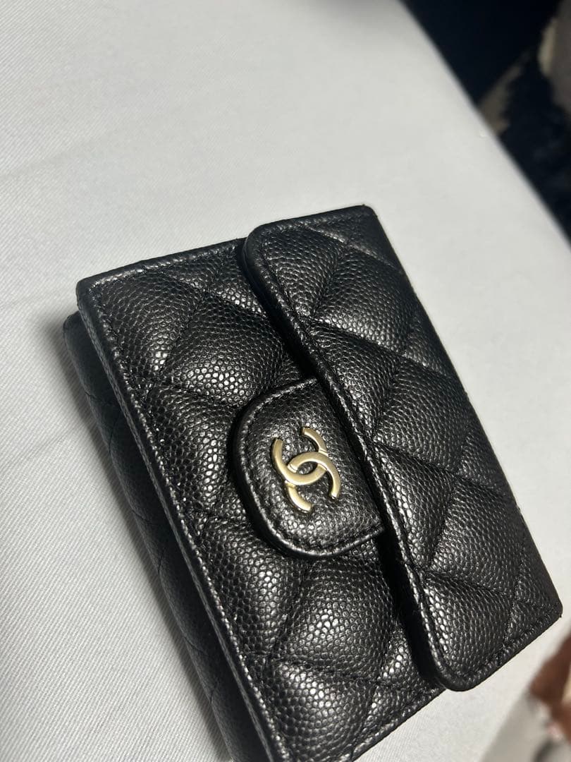 シャネル　三つ折り財布　マトラッセ　極美品　ほぼ付属品有り