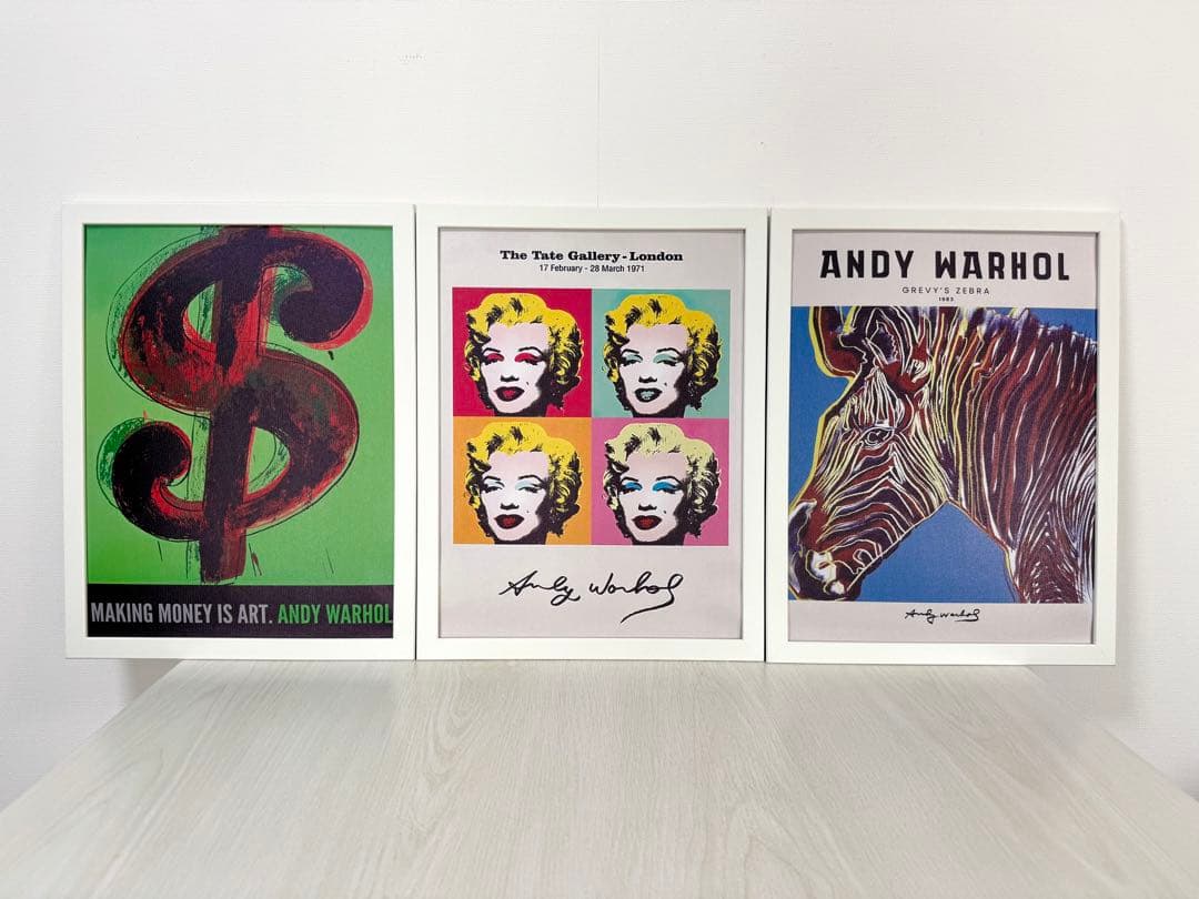 No.298フレーム付きキャンバスアート　インテリア絵画　アンディーウォーホル