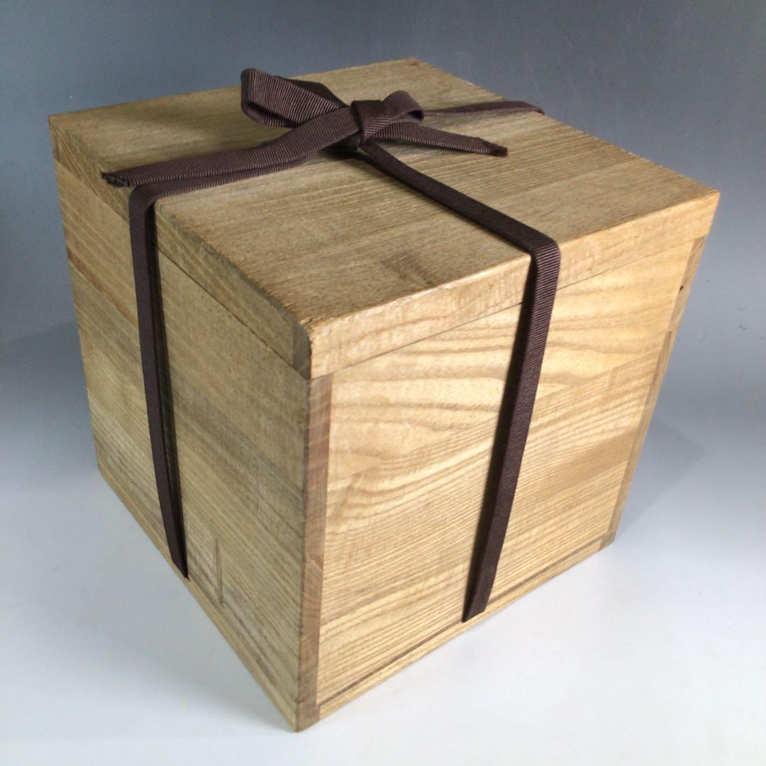 P295 水指 『在銘』『窯変錦彩』『耳付水指』 共箱 茶道具