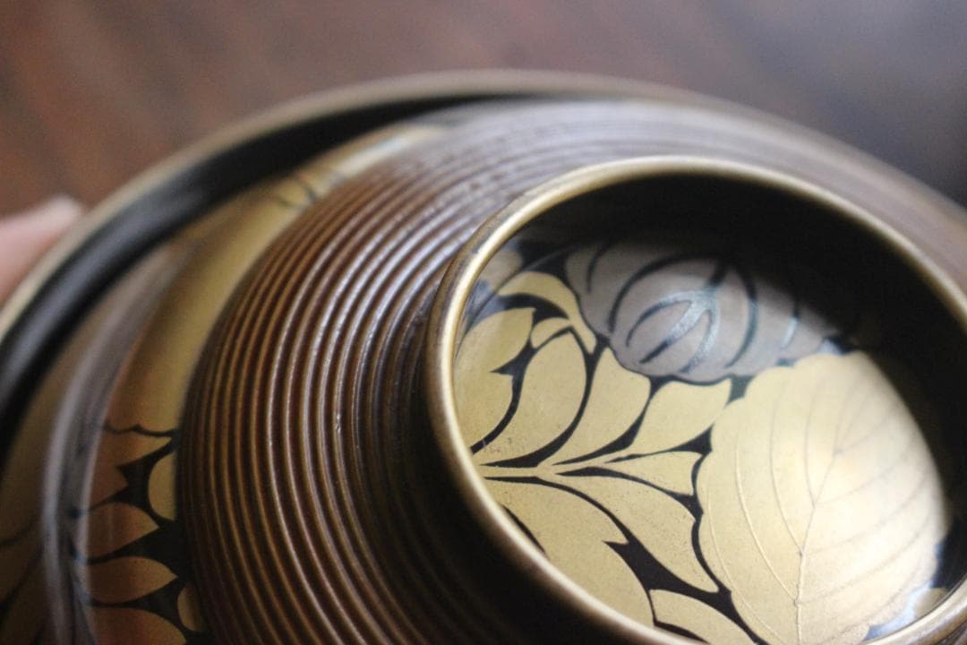 時代逸品！風情ある千筋糸目に極上桐花蒔絵の映えるお椀2点（検輪島塗懐石椀雑煮椀