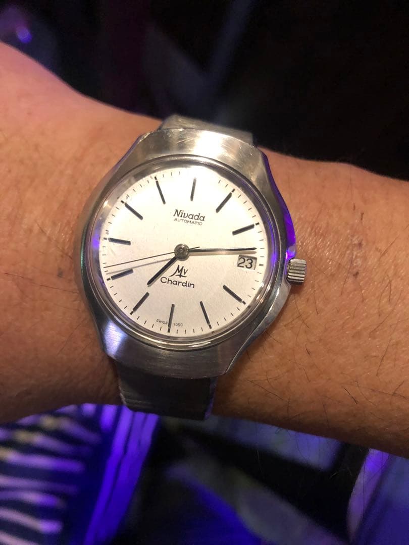 美品★稼動良好★ニバダ　シャルダン　自動巻　ヴィンテージ　メンズ　腕時計