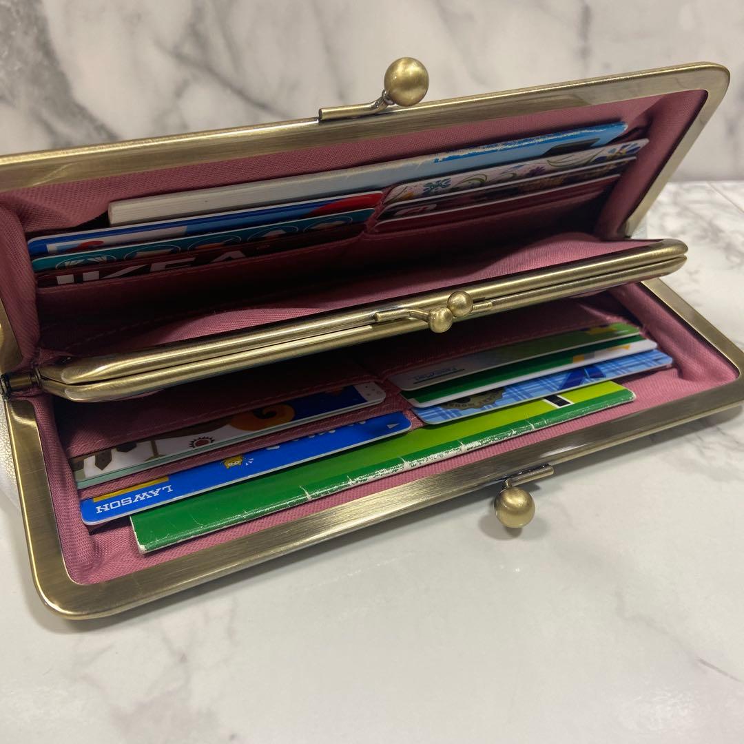 花花ハンドメイド　本革親子がま口長財布2点