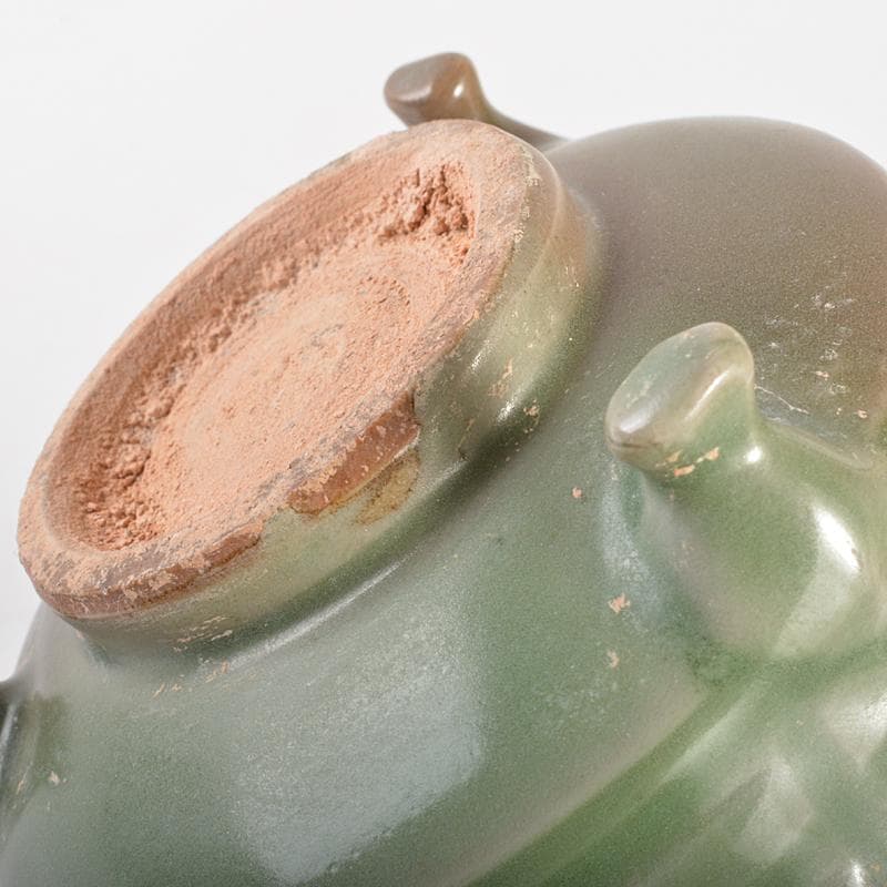 中国 龍泉窯青磁 刻線文三足香炉 C R6715E