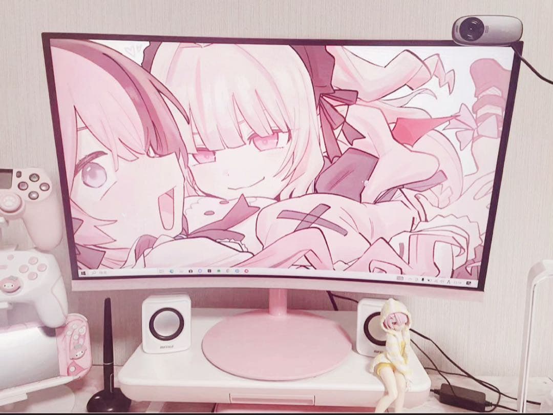 KOORUI ︴23.6インチ 湾曲ゲーミングモニター ♡個人塗装 ピンク♡ Amazon.co.jp: KOORUI ゲーミングモニター 24インチモニター フルHD