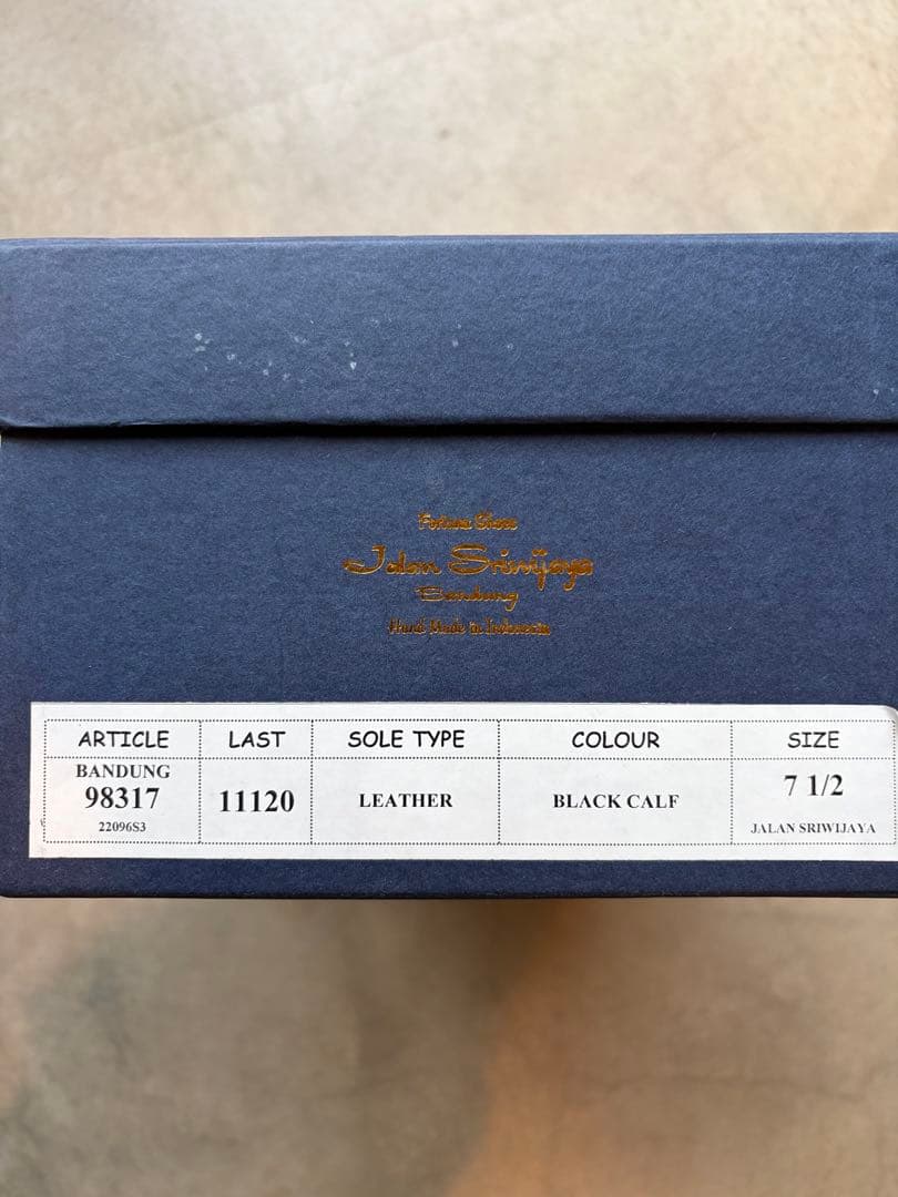 ジャランスリウォヤ 黒 レザー ストレートチップ レザーソール ビジネスシューズ