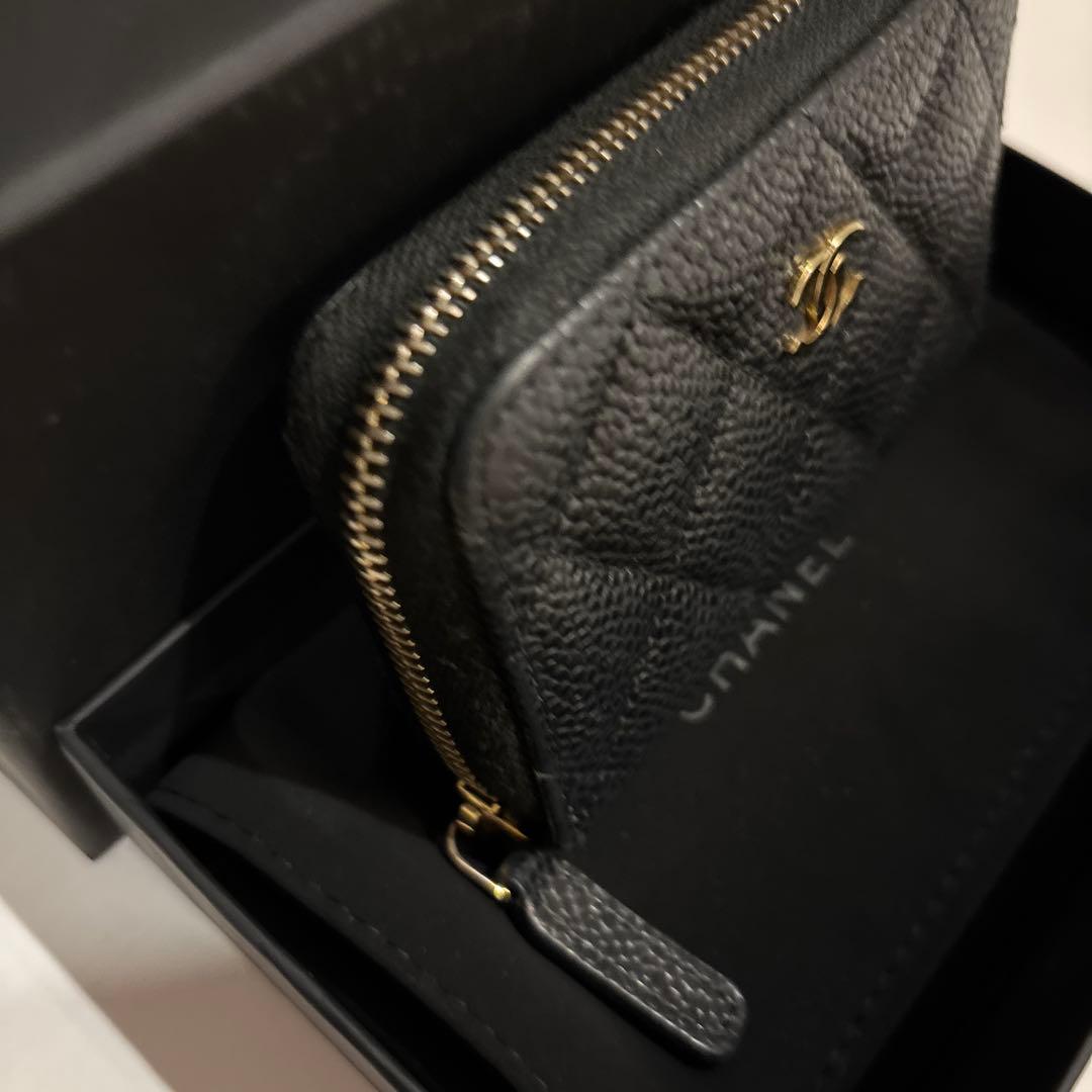 CHANELマトラッセ キャビアスキン小銭入れ 近年モデル