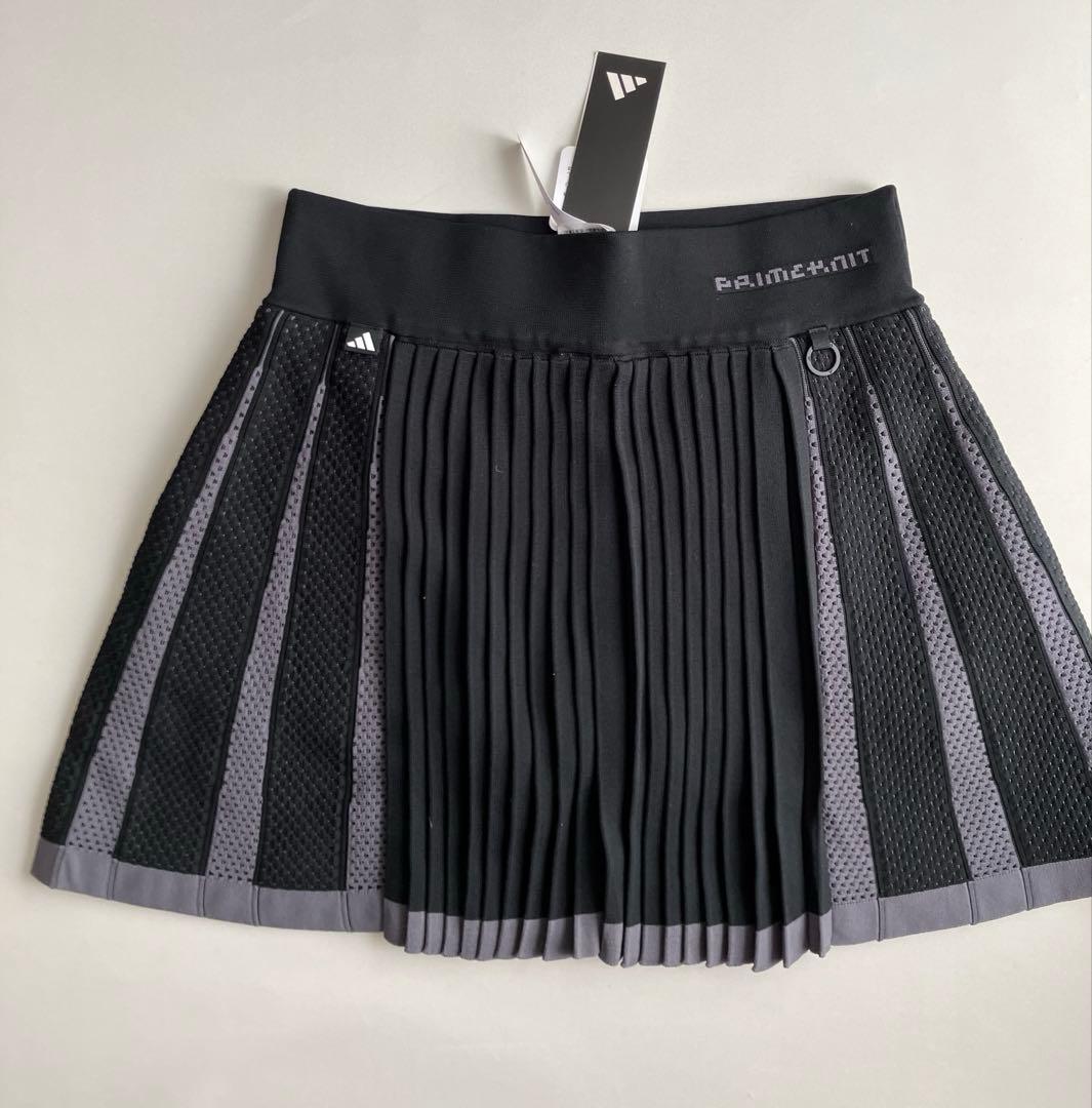 新品⛳️アディダスゴルフビッグロゴダンボールニット&プリーツスカート　L