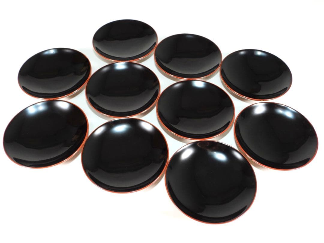 輪島塗 木製漆器 沈金 蓋椀 吸物椀 汁椀 10客　直径13cm