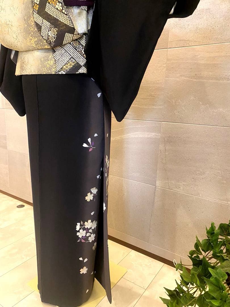 訪問着 月花桜模様 未使用 袋帯セット - メルカリ