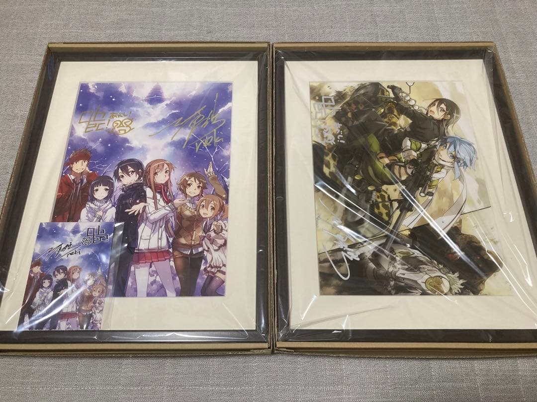 新品 大電撃文庫展 SAO ソードアート・オンライン 複製原画 直筆サイン入り