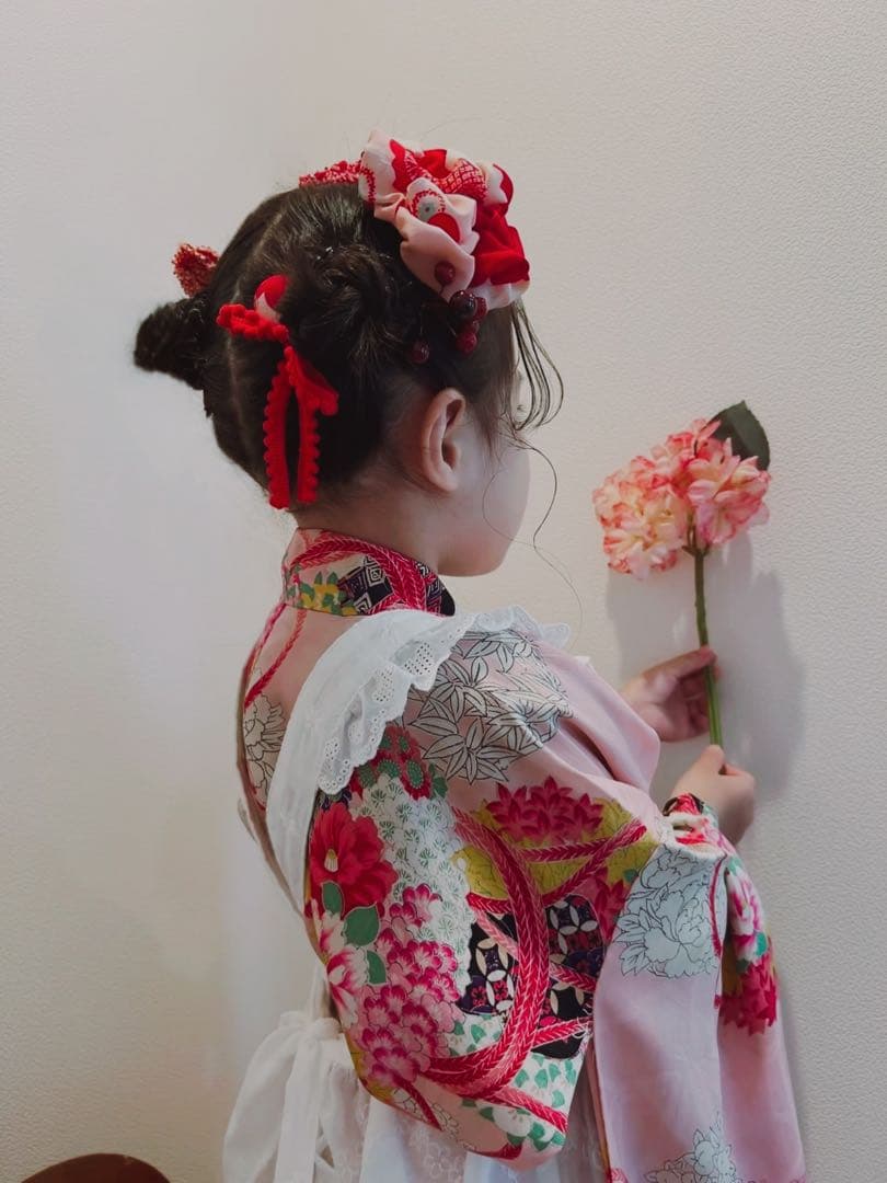 a*x様 七五三　七五三髪飾り　ヘッドドレス　着物髪飾り　リメイク髪飾り　021