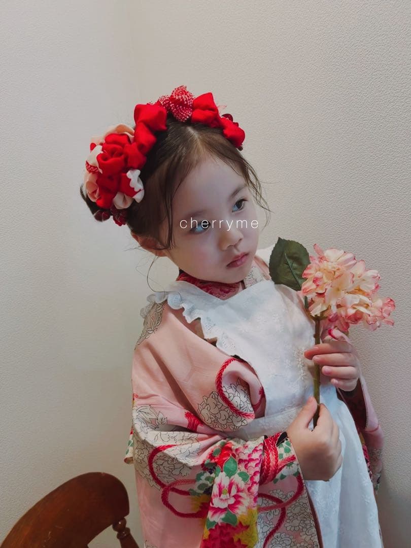 a*x様 七五三　七五三髪飾り　ヘッドドレス　着物髪飾り　リメイク髪飾り　021