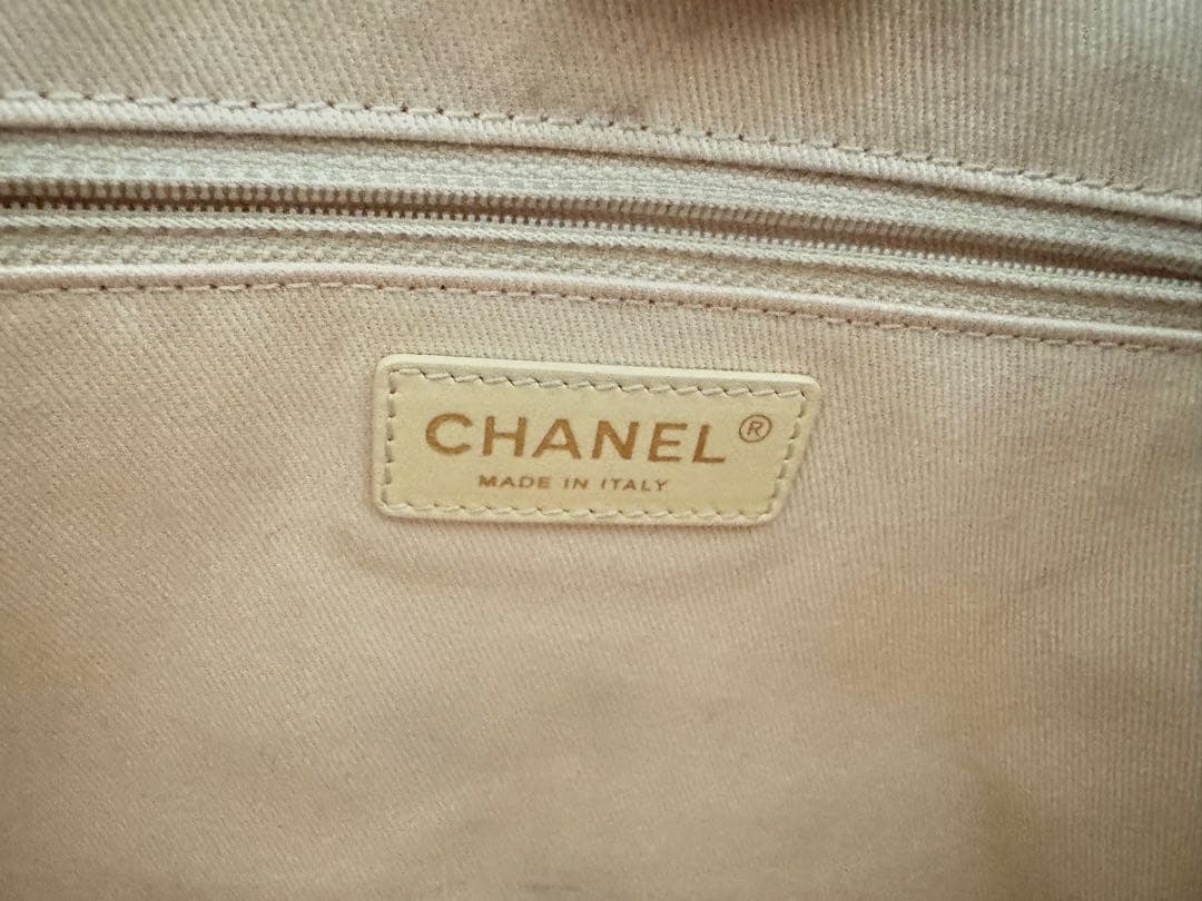 シャネル　CHANEL ドーヴィル チェーンショルダーバッグ ラフィア系天然素材