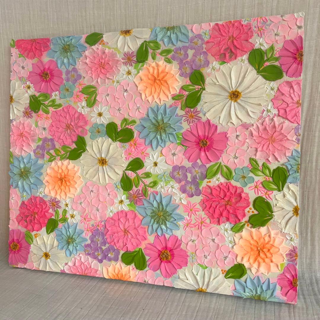 絵画 フラワーアート 花の絵 現代アート アートパネル 花柄