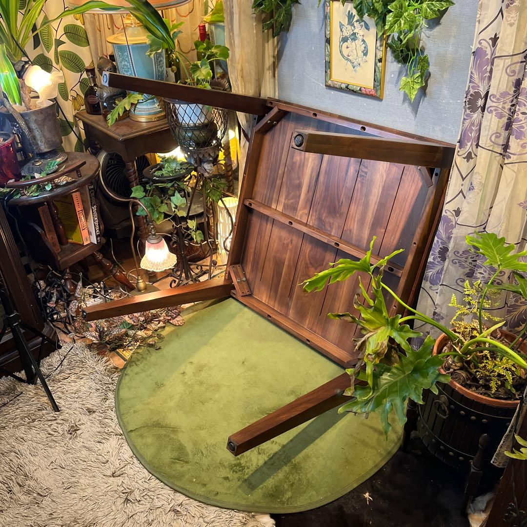 Sale 美品　ヴィンテージ ウォールナット無垢　コンパクト　ダイニングテーブル