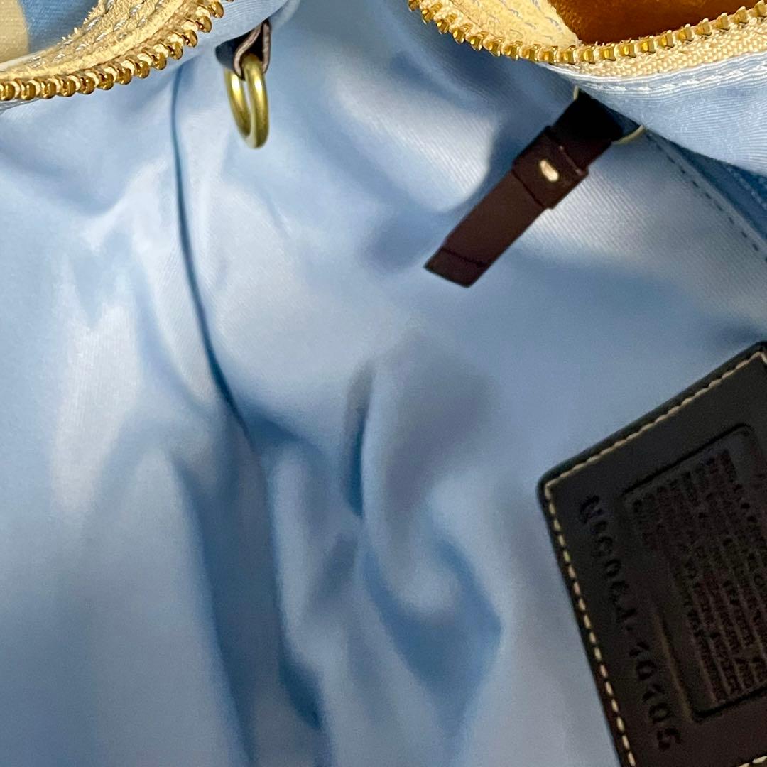 バッグ Coach Satin Canvas Hobo Shoulder 10105