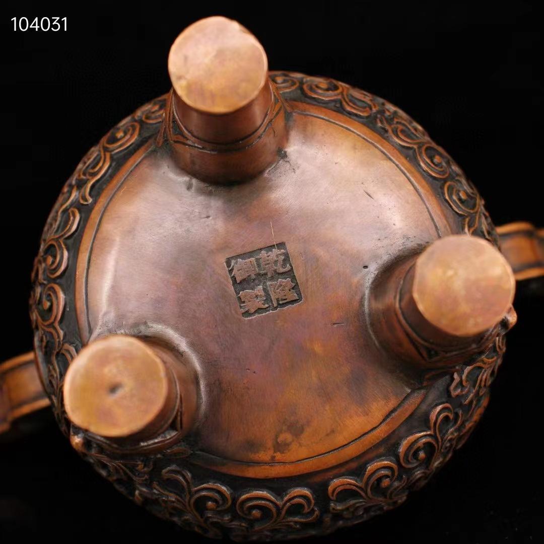 中国古美術·純銅製·純手作り·宝石をはめ込み塔形香炉·風水鎮宅·