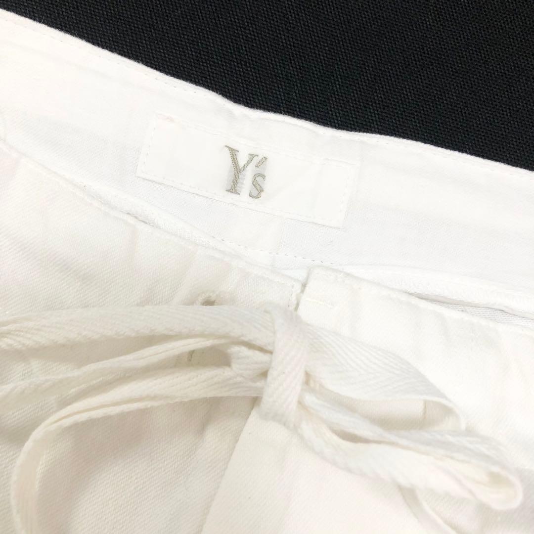 Y´s ワイズ 2018AW ワイドパンツ 白 ホワイト