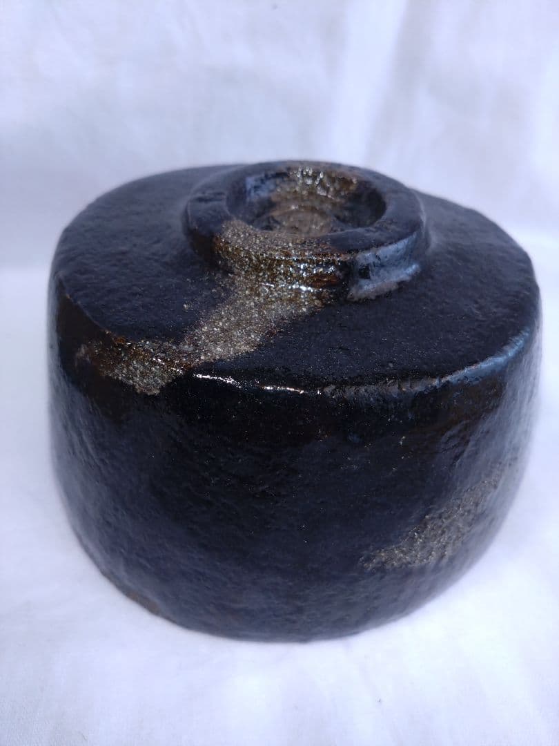 光悦写 茶碗【鉄壁】佐々木昭楽造 抹茶茶碗 黒楽茶碗 美品