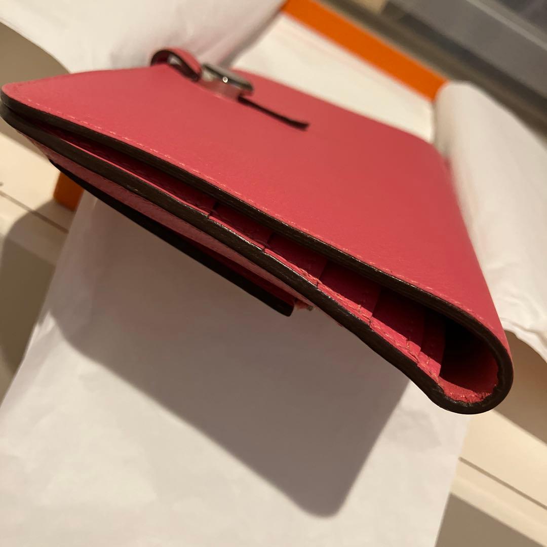 エルメス　ドゴンロング　長財布　ローズアザレア