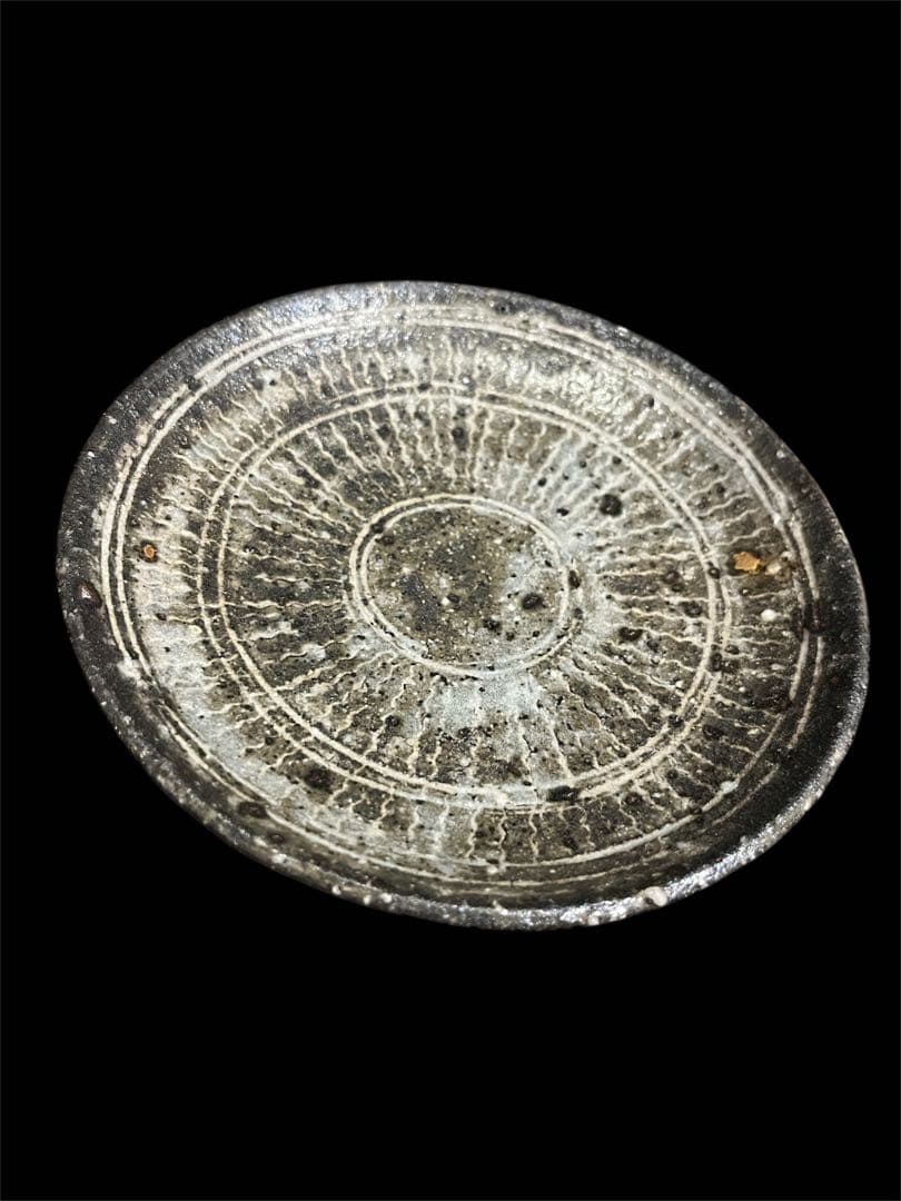 八田亨/黒三島/5寸（約15.5cm）民藝 皿