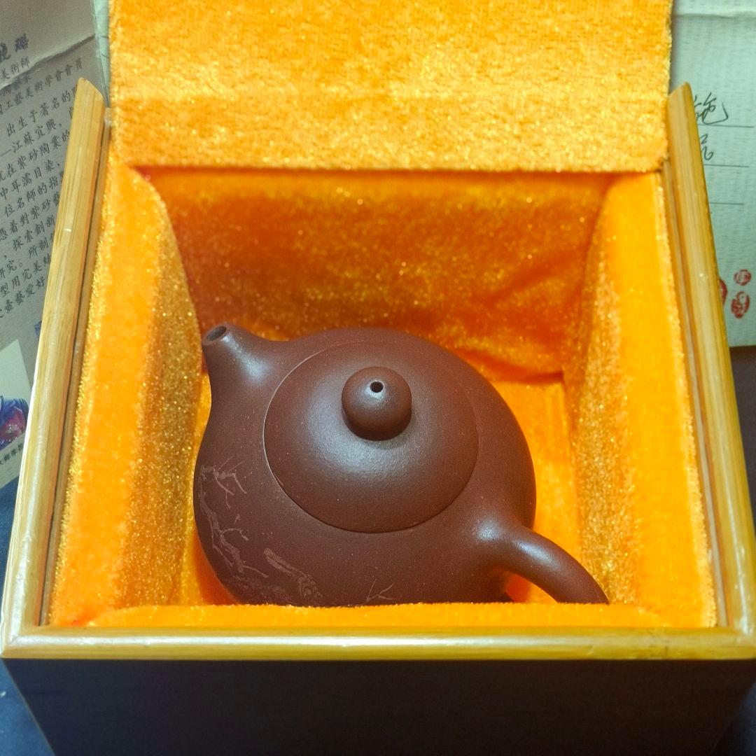 宜興紫砂壺 作品名高西施 老紫泥急須 工芸士陶剣 李暁璐