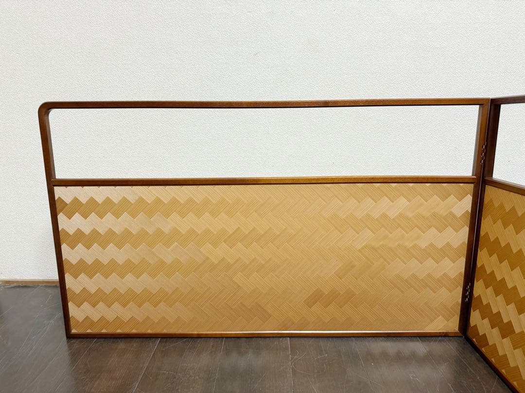 未使用 茶道具 利休梅 風炉先屏風 裏杉アジロ 上透かし 両面使い 元