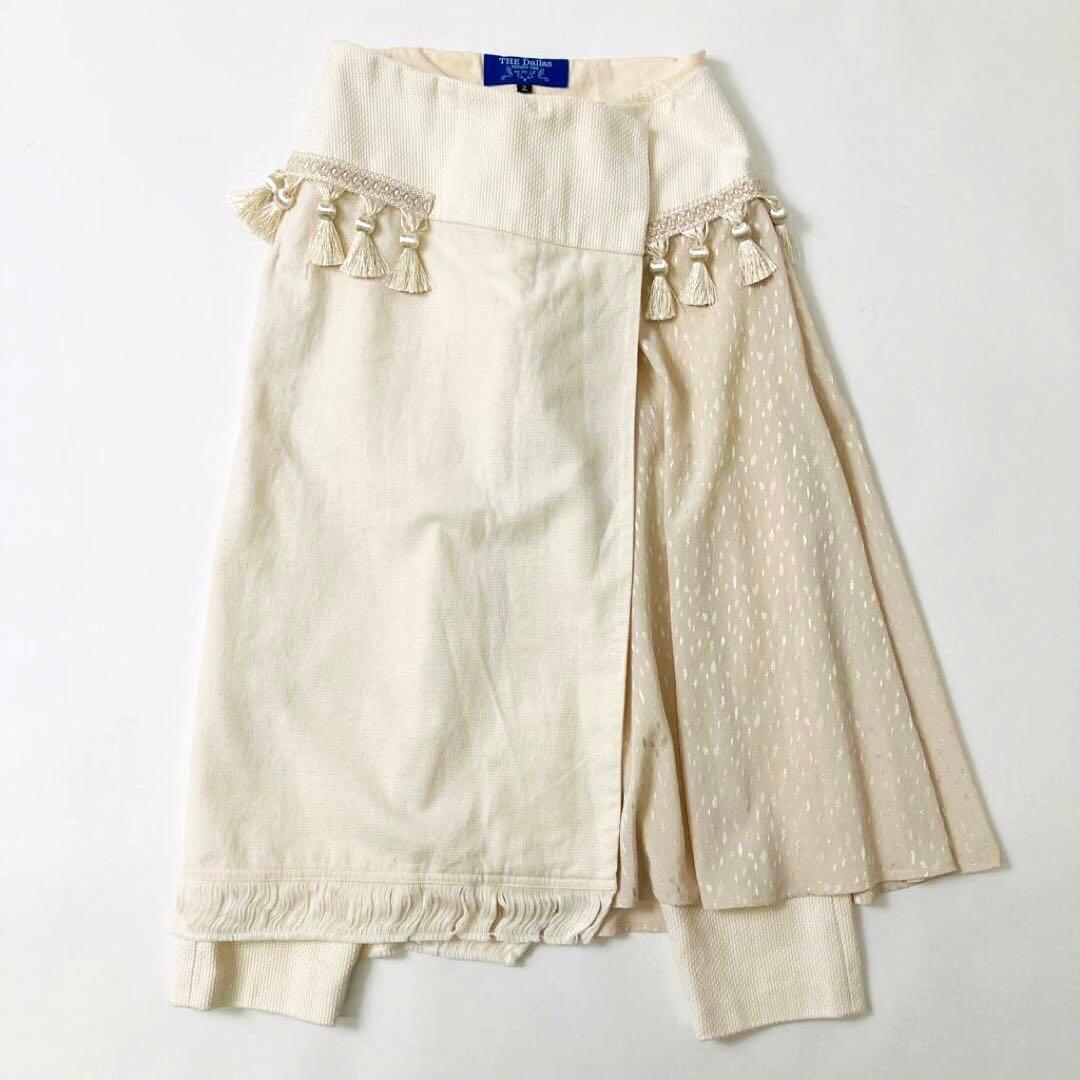 THE Dallas ザダラス フミエタナカ タッセル フリンジ 巻きスカート