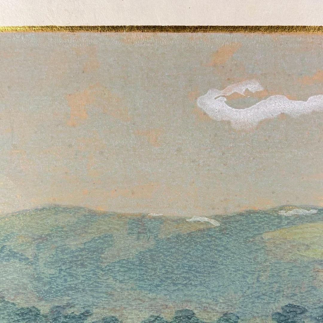 吉田善彦「大和四題より薬師寺立夏」木版画 落款入 発行証有 高見澤