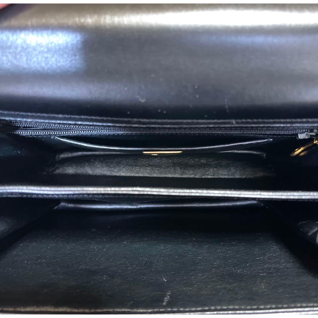 【美品】COMTESS ホースヘア×レザー ブラック ゴールド金具 ハンドバッグ