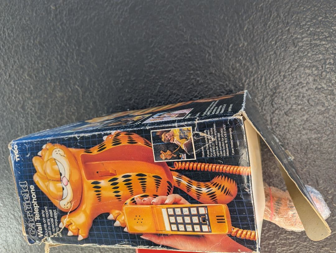 ガーフィルド、超レア壁掛け電話機(ジャンク品)】1981 米国買付け 中古美品