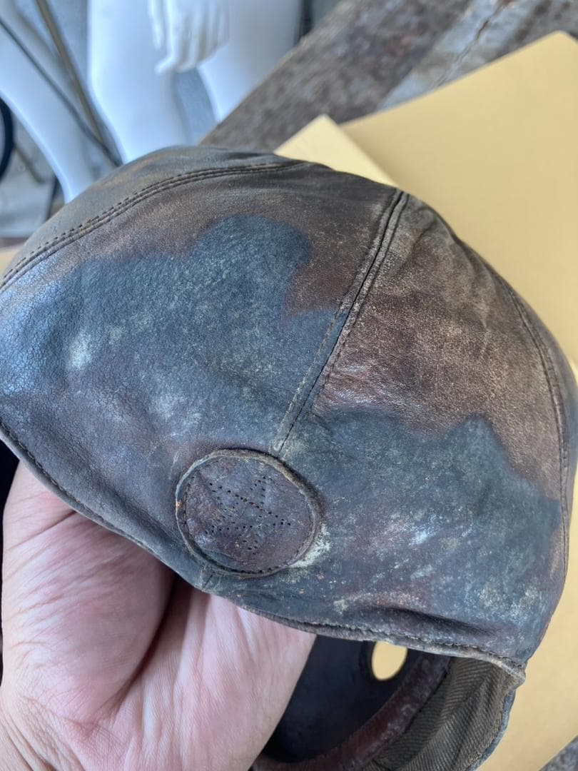 実物】旧日本軍戦車兵ヘルメットとゴーグルセット【本物】