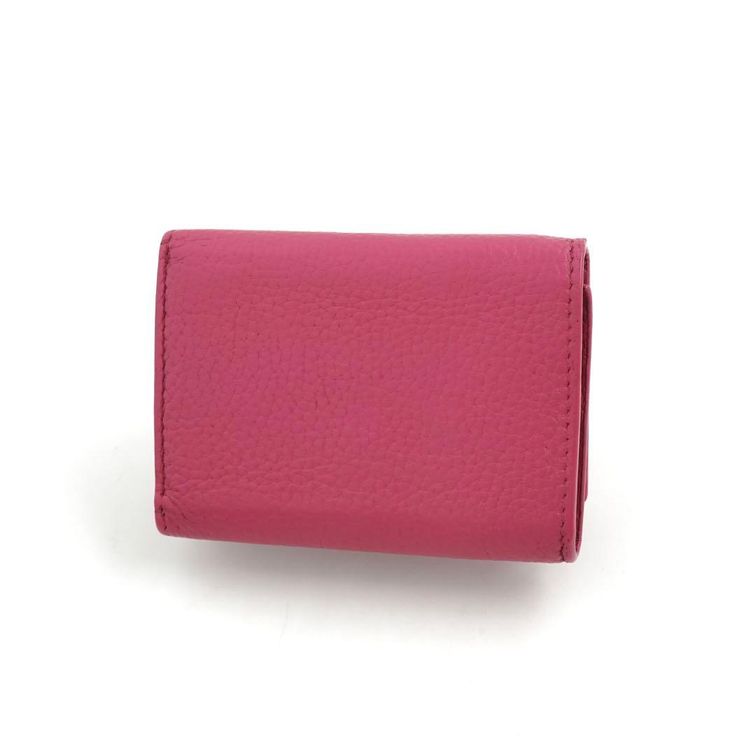 ✨専用✨　PRADA ミニ財布　シボ革　三つ折り　ピンク