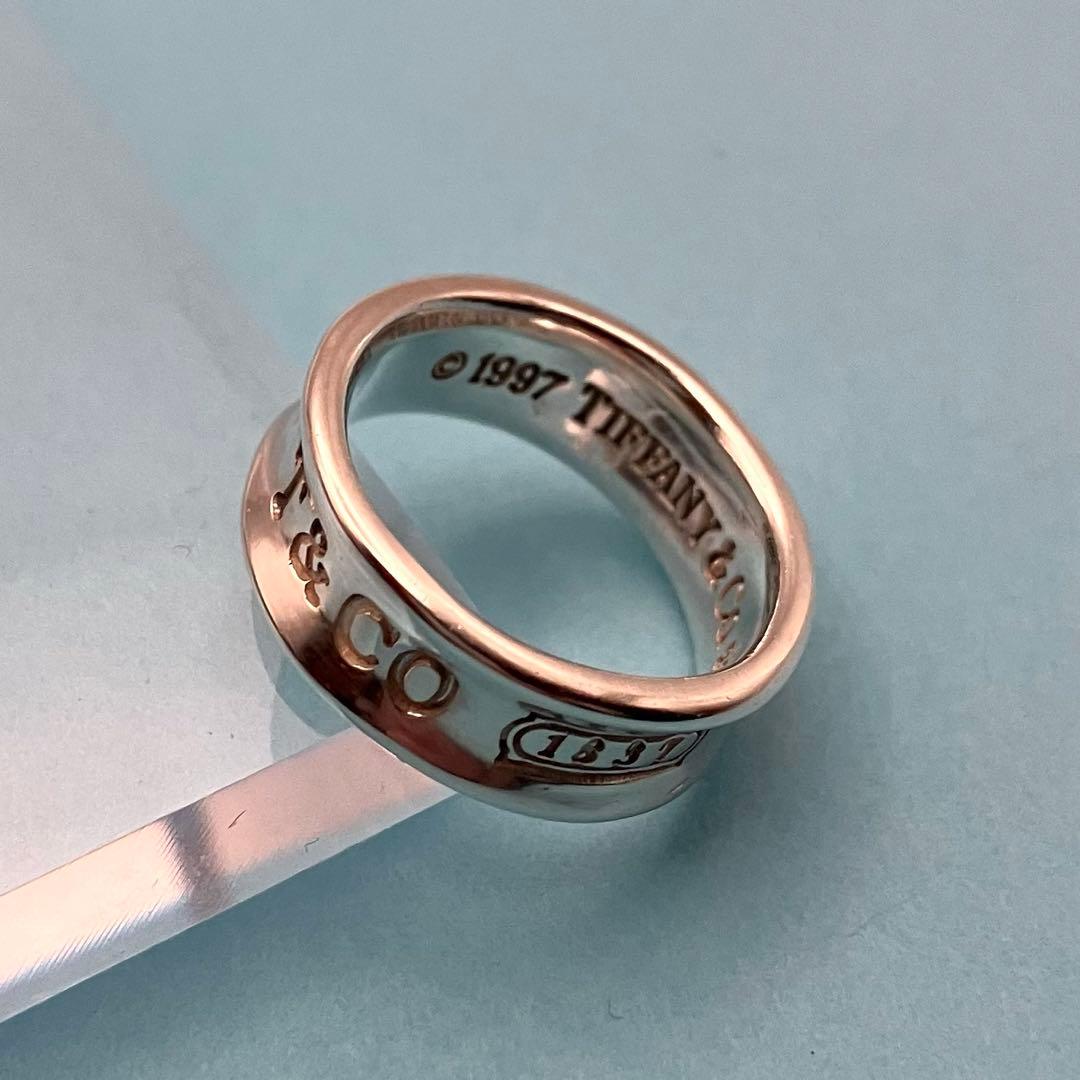 TIFFANY＆Co ナローリング 1837 約9.5号 SV925 少々歪み