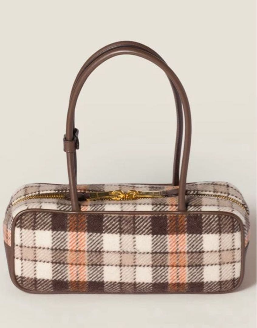 miu miu チェック柄 ハンドバッグ　ボー　ウォニョン