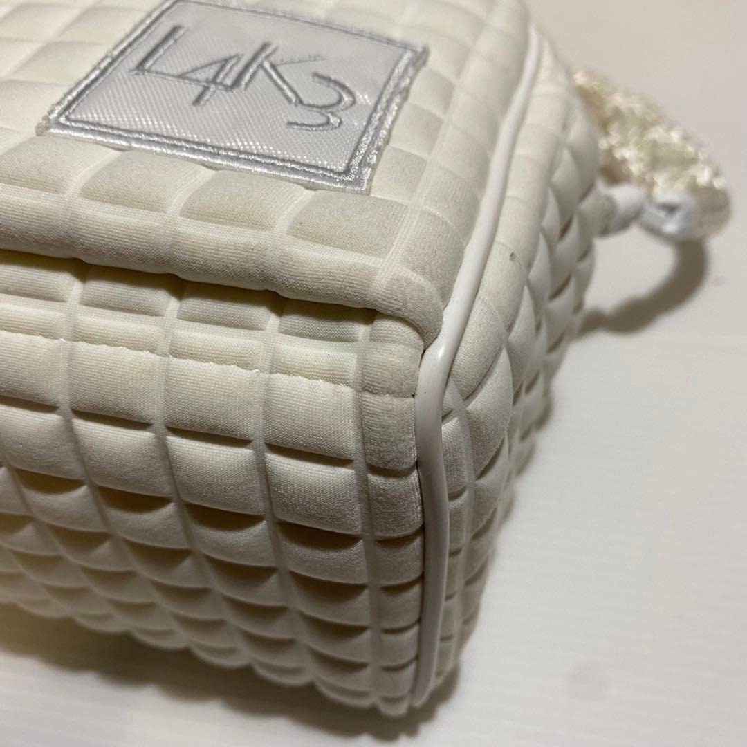 【希少】L4K3 レイク　マカロンバッグ　2WAY 　ホワイト　パッチ　完売品