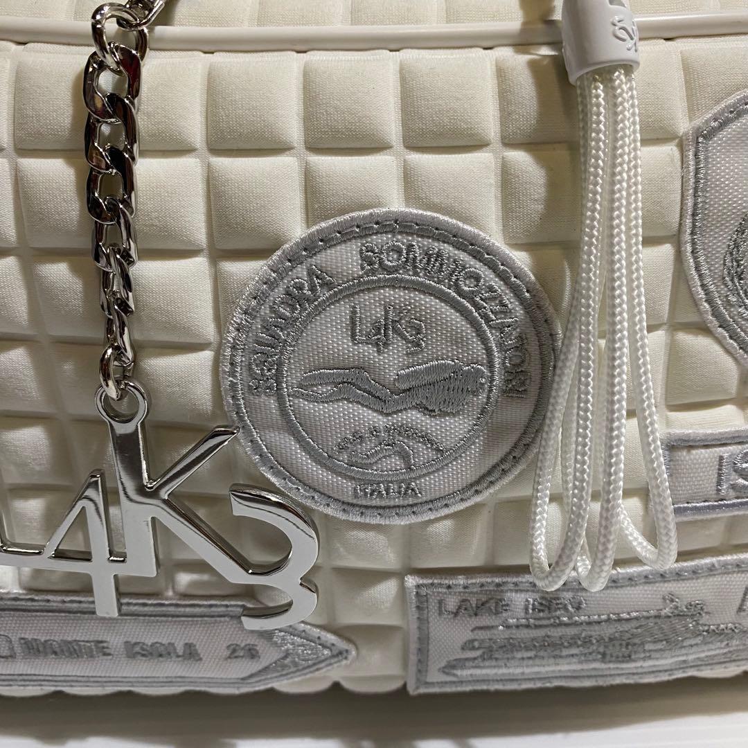【希少】L4K3 レイク　マカロンバッグ　2WAY 　ホワイト　パッチ　完売品