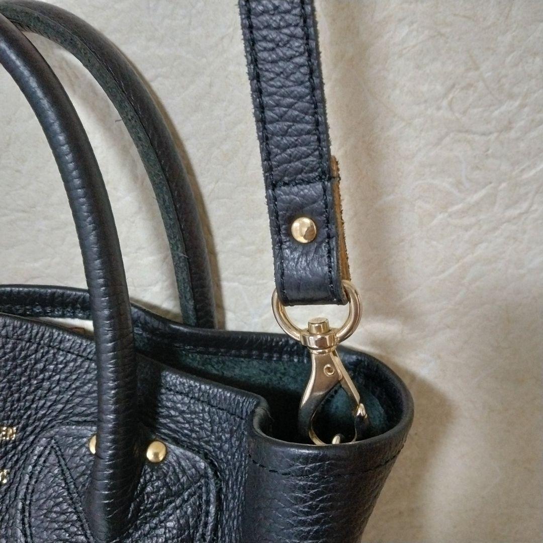 a*2様 ヤングアンドオルセン プチレザートートバッグ ブラック 2way