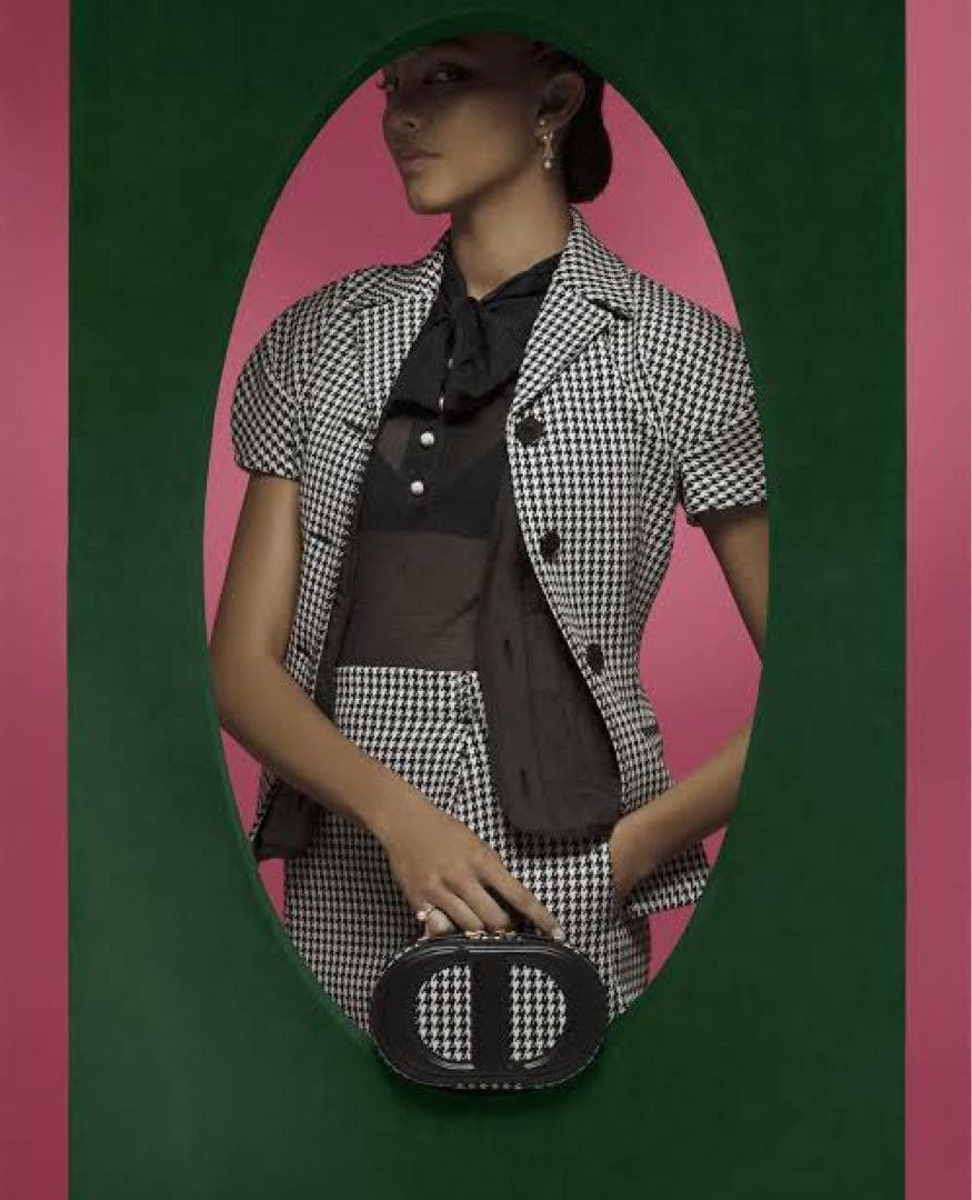 定価30万 Christian Dior 現行 千鳥 CDボタン スコート 36