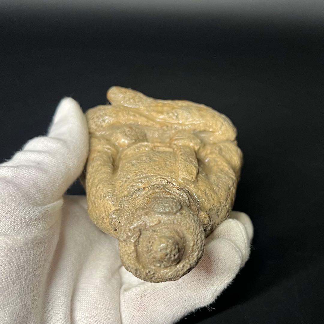 ◎古道具 庵々◎時代物 陶製 閻魔大王像 古陶 仏像 骨董品◎置物仏教美術古美術