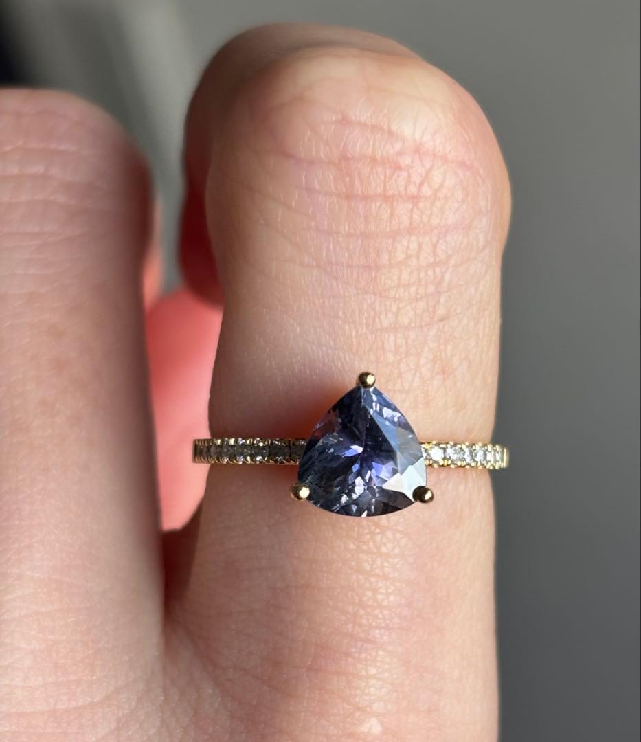quarant’otto リング K18 ファンシーカラータンザナイト　ダイヤ