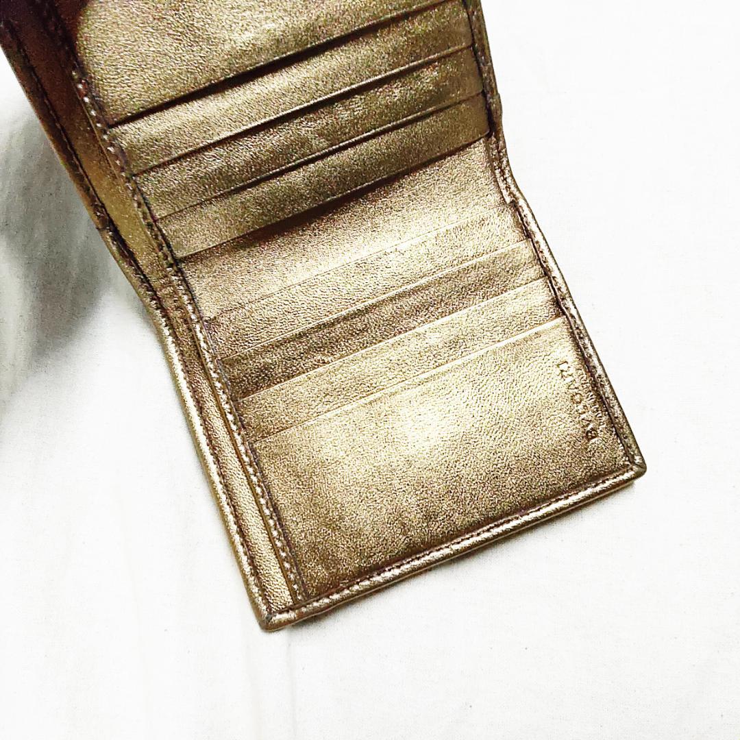 希少 ブルガリ 折財布 パレンテシ BVLGARI ゴールド 廃盤 クリップ開閉