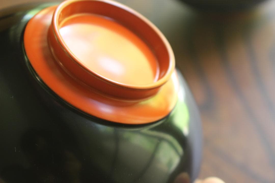 デッドストック！極上ススキ文に優美な内銀雁蒔絵の大椀2