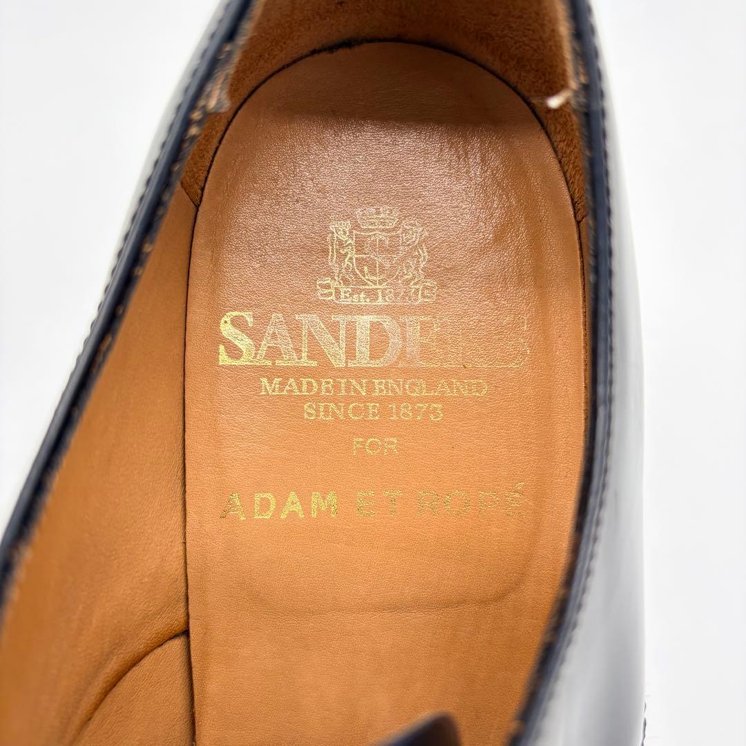 SANDERS サンダース ミリタリーダービー UK7.5 ネイビー 外羽根