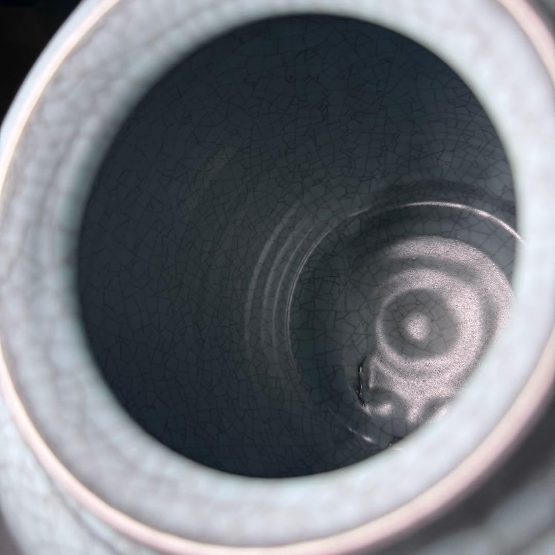 人間国宝 中島宏 青磁壺 共箱 上位作 究極の青磁 高さ23.2cm 栞 - メルカリ