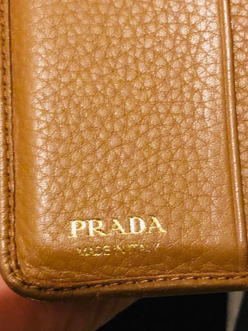 PRADA ブラウン 二つ折り財布(ICチップ(RFID)搭載)