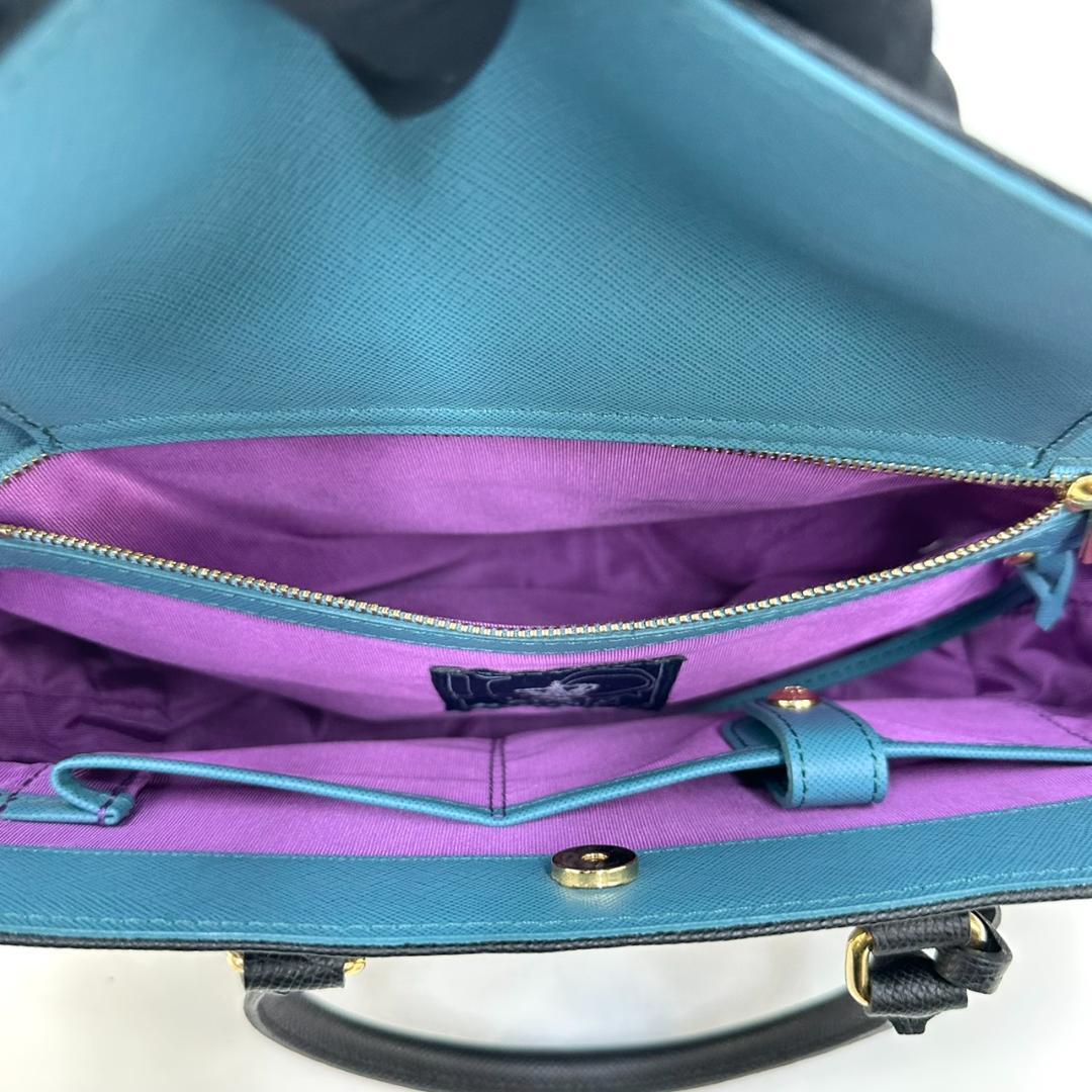 A.D.M.J. スワロフスキー ビジュー ハンドバッグ トートバッグ ブラック